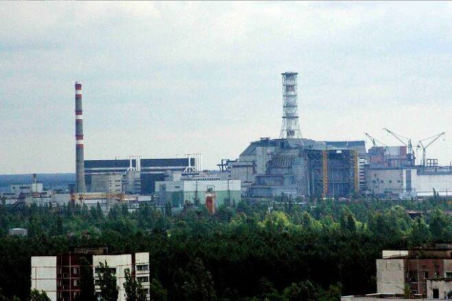1986년 4월 26일 폭발사고가 발생했던 체르노빌 원전의 모습이다. 위키피디아 제공