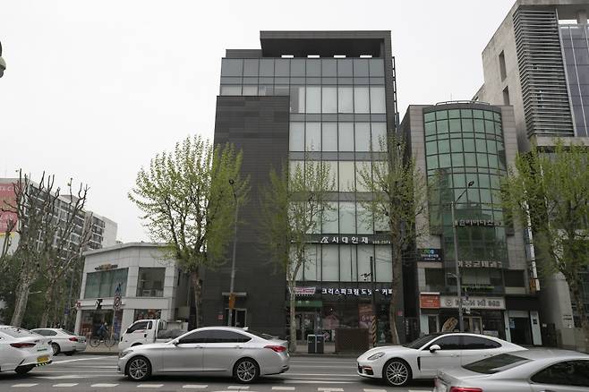 ‘사교육 1번지’ 서울 강남구 대치동의 은마아파트 사거리 바로 옆 동선빌딩에 위치한 대치시대인재학원. 운영법인 ‘㈜하이컨시’가 본점을 두고 있는 곳이다. /사진=이명근 기자 qwe123@