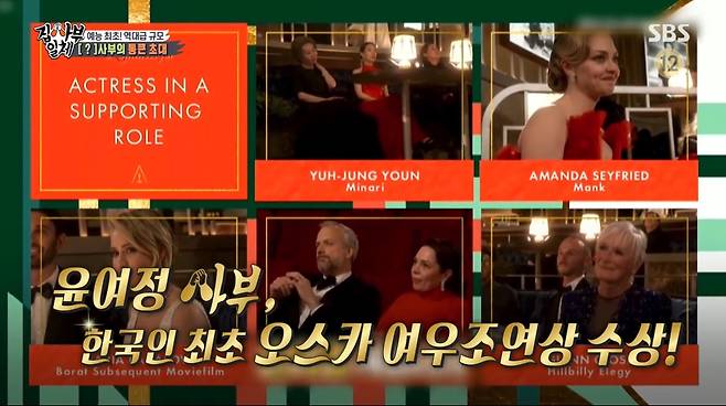 All The Butlers team celibrated the 62nd Academy Awards of Youn Yuh-jung.On SBS All The Butlers broadcasted on the 2nd, the members who succeeded in the whole gyeongbokgung for the first time in the entertainment and returned to the Joseon Dynasty with time slip with the uncharacterized master Gyeongbokgung were drawn.Prior to the start of the full-scale program, the members of the actress Youn Yuh-jung, who had a relationship with Master, reported the Best Supporting Actress Awards at the 93rd Academy Awards ceremony with the movie Minari.At the time, Youn Yuh-jung told the members, I am a bad person to look up to you, and if you are a respectable person, you should sit in Gwanghwamun.Lee Seung-gi represents All The Butlers and I sincerely celebrate the Academy Award for Best Supporting Actress of the Youn Yuh-jung Master.I have memories with a great Master. I will support you from afar. iMBC  Photos offered =SBS