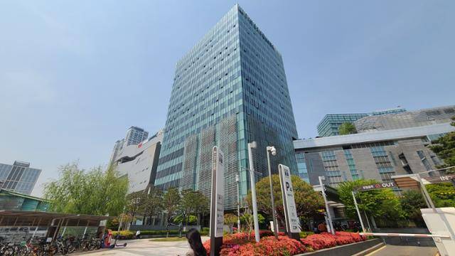 독도전시관이 지하 2층에 확장이전할 예정인 서울 영등포구 타임스퀘어 건물. 이유지 기자