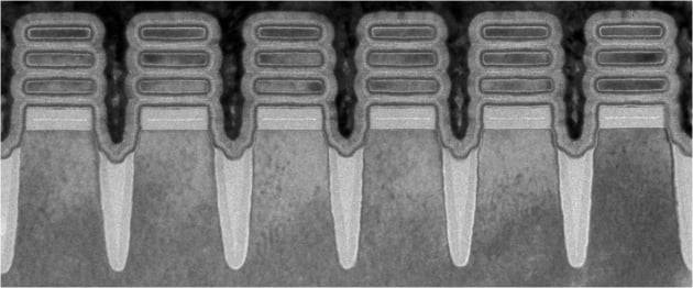 IBM이 2nm 테스트칩 개발에 사용한 '나노시트' 기술의 일부. IBM 제공.