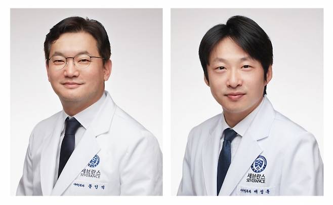 연세대 강남세브란스병원 이비인후과 문인석 교수(좌), 세브란스 이비인후과 배성훈 교수(우). 사진=강남세브란스병원