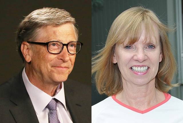 빌 게이츠(왼쪽 사진)과 그의 친한 친구로 알려진 여성 사업가 앤 윈블래드. 신화연합뉴스, 위키피디아 캡처
