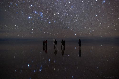 출처: 우유니 소금사막의 밤하늘, 출처 : 핀터레스트