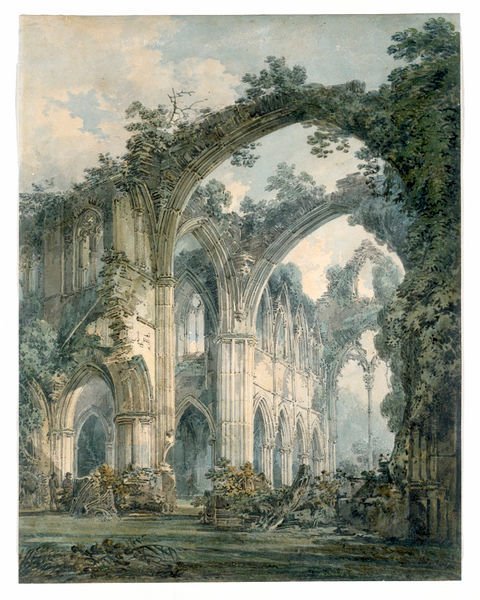 출처: 터너의 초기 작품, Interior of Tintern Abbey, Monmouthshire, 1794 © the V&A's collections