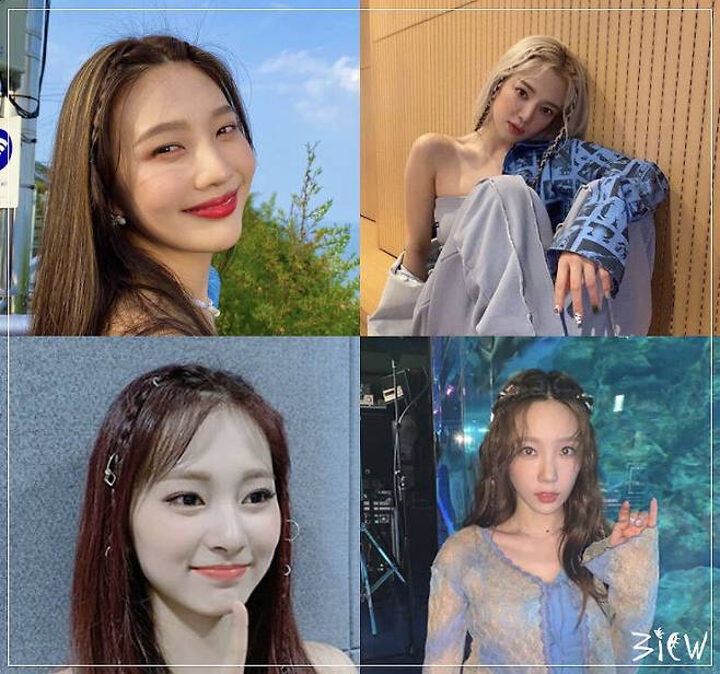출처: 조이, 효연, 쯔위, 태연 인스타그램