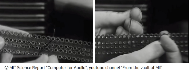 출처: MIT 유튜브 채널 "From the Vault of MIT" 업로드 영상 "Computer for Apollo" 화면 캡처