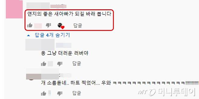 지윤호 유튜브 댓글 캡처 /사진=온라인 커뮤니티