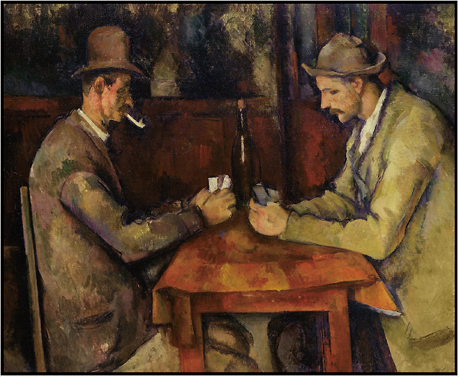 출처: 폴 세잔, ‘카드놀이 하는 사람들’, 캔버스에 유채, 47.5×57cm, 1894~1895. 오르세미술관 소장 │ ⓒwikipedia commons, public domain