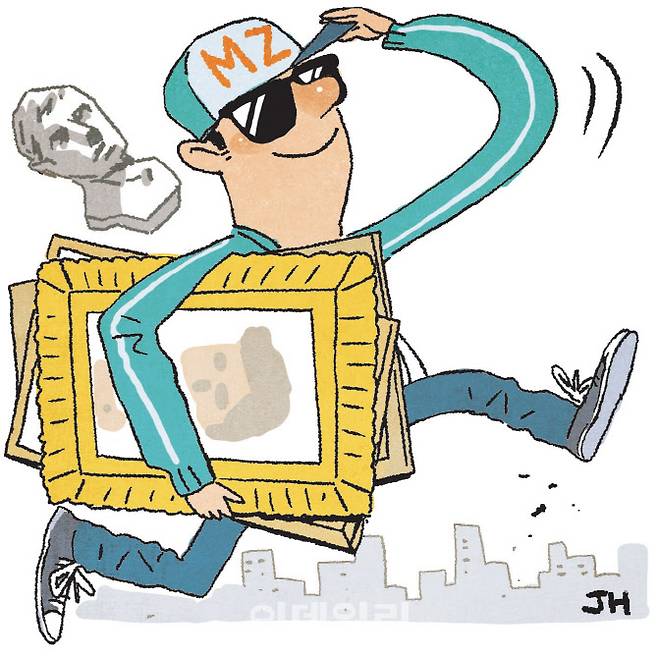 미술시장이 반전한 건 올 초. 슬슬 불던 훈풍이 이젠 열풍으로 휘몰아치는 중이다. ‘큰손’의 지갑에 희비가 갈렸던 이전과는 분위기와는 확연히 다르다. 그 시장을 주도하는 ‘뉴페이스’가 보인다는 건데, MZ세대 라고도 불리는‘2030세대’다(이미지=이데일리 김정훈 기자).