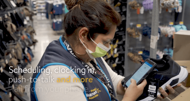 월마트 직원들에게 삼성전자의 갤럭시X커버 프로 74만대가 무료로 제공된다. (사진=월마트 영상 갈무리)