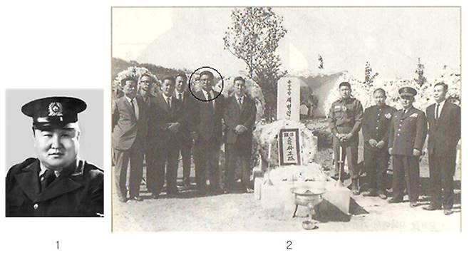 1967년 발굴 도중 실종된 고고학자 채병서의 작은형은 한국전쟁 당시 전사한 채병덕 대한민국 2·4대 육군참모총장(왼쪽 사진)이었다. 채병서의 사진은 전하는 것이 없고, 1964년 10월14일 채병덕 묘소 이장 당시의 추모객들이 찍은 기념사진 속에 그로 추정되는 인물(왼쪽에서 다섯째 동그라미 친 인물) 모습만 남아 있다.