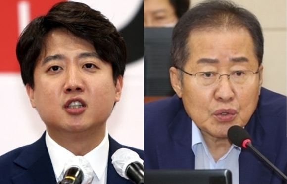 이준석 국민의힘 대표 vs 홍준표 무소속 의원 - 연합뉴스