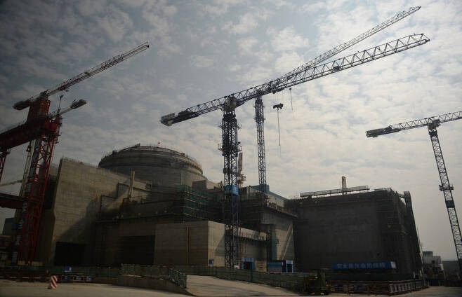2013년 중국 광둥성 타이산 원자력발전소 건설 당시 모습./사진=AFP