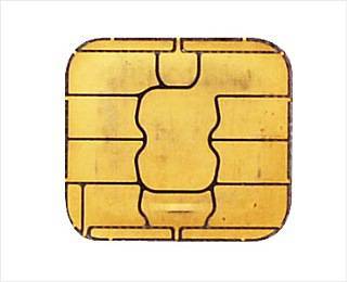 접촉식 IC카드는 표면에 금색의 금속 패턴이 붙어있다