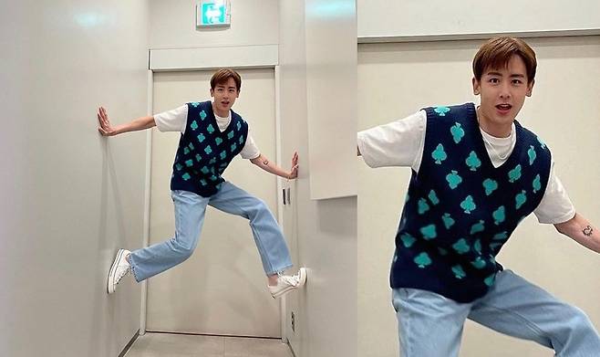 2PM Nichkhun rocked fan sim in Boy-like lookOn the 22nd, Nichkhun posted a picture on his Instagram with an article called Yeah.In the photo, Nichkhun radiated a Settai in front of the emergency exit gate, showing him holding up between the walls.Its impressive to see it rise quite high but not at all hard.Nichkhun, who emanated Boymi by matching a white T-shirt, a crover-patterned knit best, and jeans, attracted attention with beauty while still.Fans sent a reply to the comment, such as Animation Character Vibe and Cute.Meanwhile, group 2PM, which Nichkhun belongs to, has completed its six-member full-length album MUST in the last five years.Nichkhun appeared in Naver NOW. Free Hug, which is conducted by the strongest Changmin along with the pros.