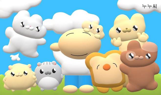 누누씨 캐릭터들(사진=이수민 작가 제공)