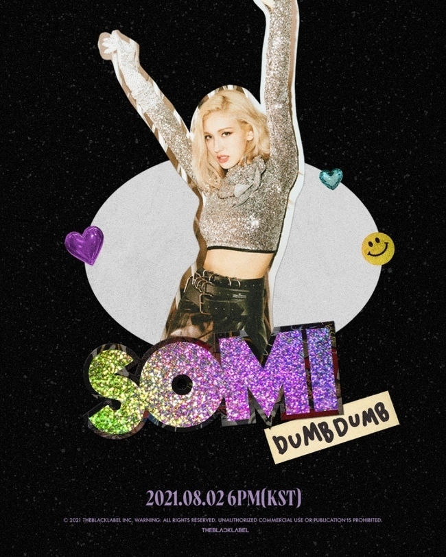 Singer Jeon So-mi has emanated an alluring yet provocative charm with a Teaser.The Black Rabel, a subsidiary company, released the fifth Teaser Image of Jeon So-mis new song Dumb DUMB on the official SNS channel at 1 pm on July 29.The Teaser Image boasts a kitsch charm reminiscent of a scrapbook cover with a black background plus a picture of Jeon So-mi, which looks like a sticker and scissors.Jeon So-mi focused everyones attention, wearing a glamorous sparkling costume and a provocative look.Images of the fourth teaser released on the 28th were also released with more diverse images of Jeon So-mi.Jeon So-mi showed off her chic look and alluring figure under the red lights.In another Image, Jeon So-mi is looking down in a white dress in a subtle purple background and a slight cover of her face with her hair.The unrivaled dreamy atmosphere and flawless visuals overwhelmed the gaze.