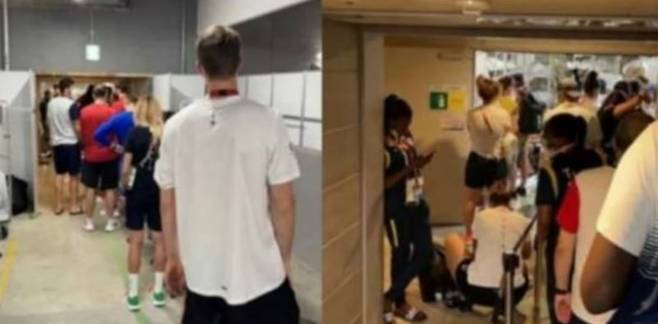 - 러시아 배구 대표팀 이고르 클리우카가 SNS에 올린 선수촌 내 세탁소 모습 사진=이고르 클리우카 인스타그램