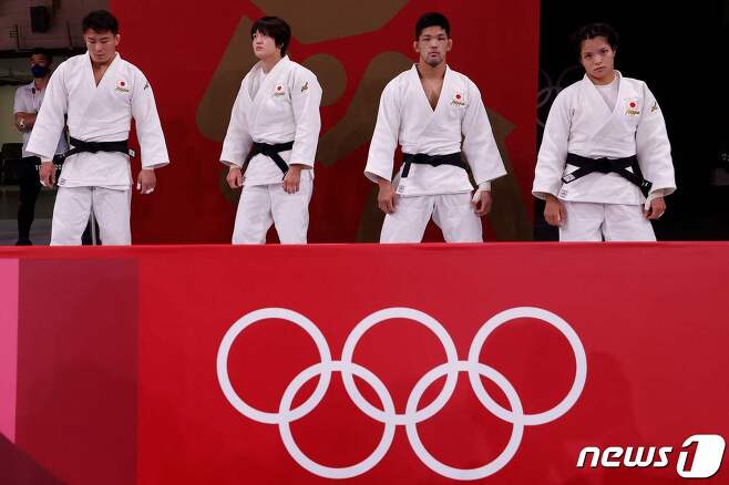 일본 유도 혼성 대표팀. © AFP=뉴스1