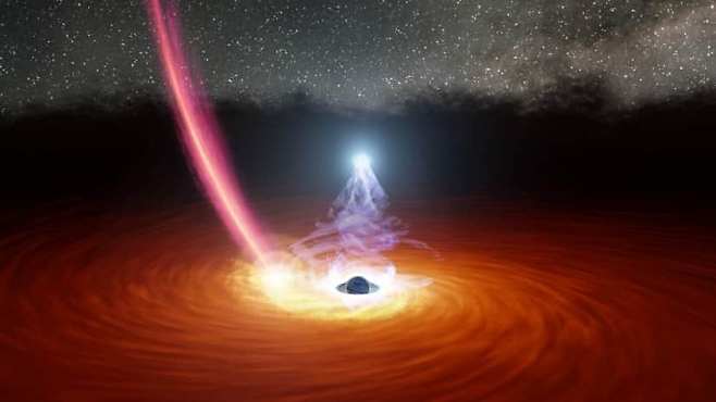 블랙홀의 코로나를 나타낸 이미지.(사진=NASA)