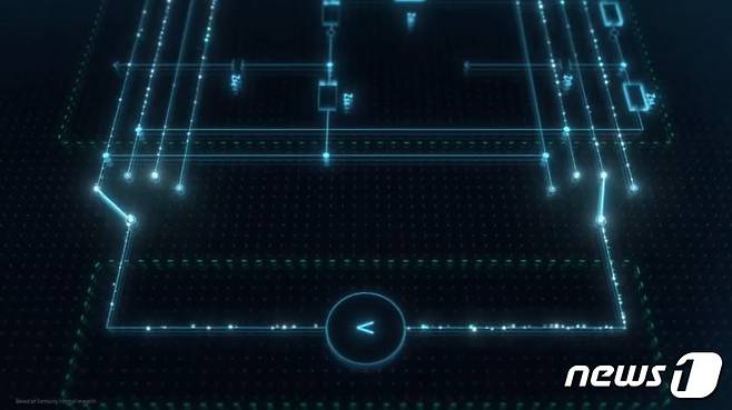 갤럭시워치4는 작은 전극으로도 정확한 측정값을 얻어야 해, 여러 스위치가 달린 회로를 개발해 15초 동안 2400회 전류를 측정해 체성분을 추정해낸다. (삼성전자 언팩 영상 갈무리)© 뉴스1