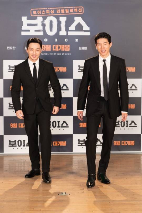 영화 '보이스'에서 처음 연기 호흡을 맞춘 변요한과 김무열.