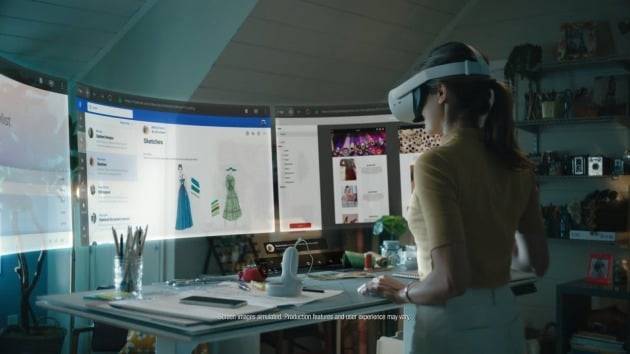 페이스북이 구상한 미래 사무실 'Infinite Office', 출처: 페이스북