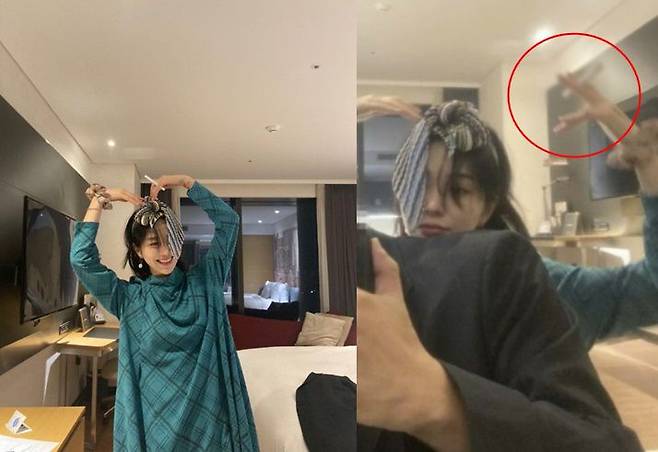 그룹 AOA 출신 권민아가 호텔 객실서 흡연하는 모습이 담긴 사진을 인스타그램에 올렸다가 삭제했다./권민아 인스타그램
