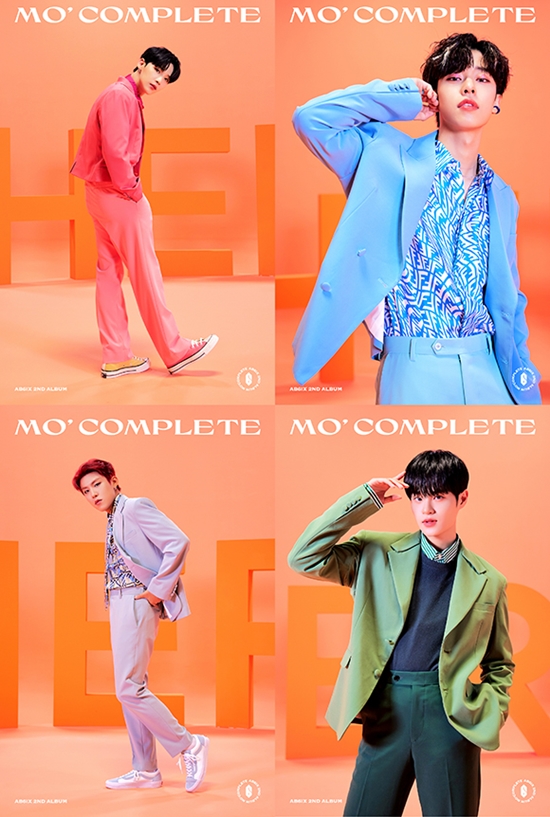 Brand New Music released the first concept photo of AB6IXs second regular album MO COMPLETE, which will be released on the 27th through AB6IXs official SNS channels on the 8th.In the open photo, AB6IX showed off the brilliant visuals in a set with a color sense, and it made the fans excited.In the group photo, AB6IX members attracted attention by showing a relaxed pose by sitting on a set wearing a vivid casual suit of four people.Among the following personal photos, Jeon Woong directed a distinctive fascinating mood in a red suit, and Kim Dong-Hyun, who was noticeable with a colorful pattern of blue shirts, focused his attention with his deadly eyes.Park Woo-jin, who gave a point with a plaid shirt and tie in a light gray tone suit, added luxury to his natural pose, while Lee Dae-hwi, a simple green suit, captivated his fan by radiating sophisticated maturity with a slightly wet wet wet hairstyle.AB6IX, which has started full-scale album promotion by releasing the first concept photo of the album MO COMPLETE, which captures the different charms of the four members, will release the rich promotional contents including the remaining two versions of concept photo sequentially and maximize the interest of global fans.Meanwhile, AB6IX (Jeon Woong, Kim Dong-Hyun, Park Woo-jin, Lee Dae-hwi)s second full-length album MO COMPLETE will be released at 6 pm on the 27th, and reservation sales are currently underway through various online music sites.Photo: Brand New Music