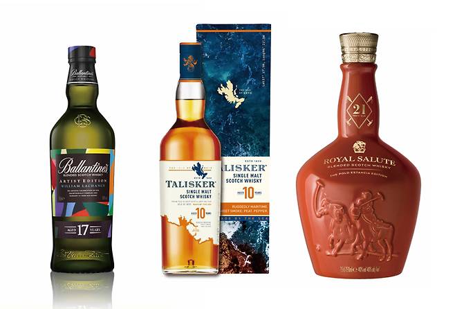 발렌타인 17년 아티스트 에디션·탈리스커 10년·로얄샬루트 에스텐시아(이마트 제공)© 뉴스1