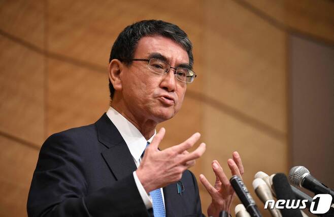 고노 다로 일본 행정개혁 담당상 <자료사진> © AFP=뉴스1