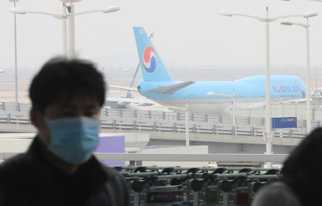인천국제공항 제2여객터미널 계류장에 주기된 대한항공 항공기의 모습. 뉴스1