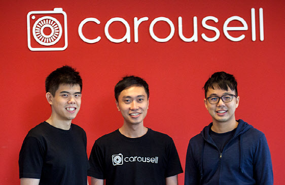스틱인베스트먼트(스틱)가 동남아시아 최대 중고거래 플랫폼 캐로셀(Carousell)에 1억 달러(약 1170억원)를 투자한다. 캐로셀을 창업한 퀘이크(Siu Rui Quek), 마커스 탄(Marcus Tan), 루카스(Lucas Ngoo) (사진=캐로셀)