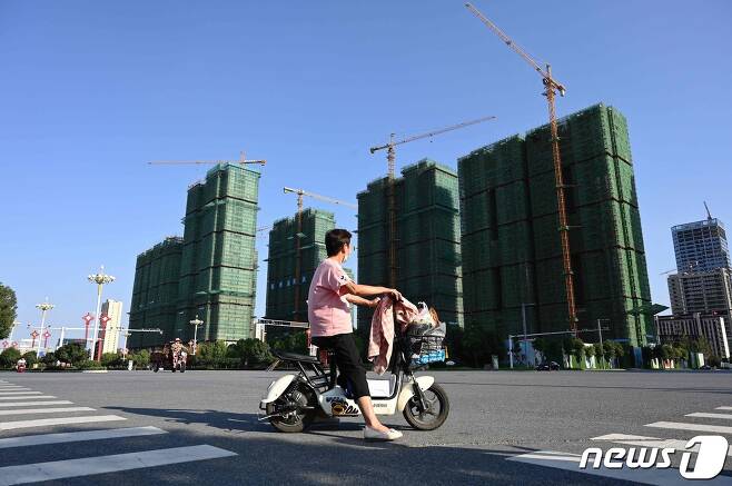 중국 헝다그룹의 건설 현장. © AFP=뉴스1