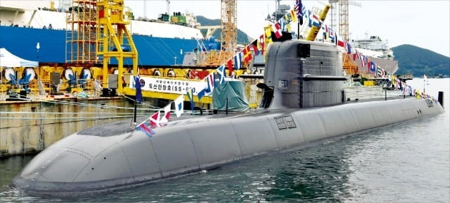 SLBM 잠수함 시험발사를 진행한 도산안창호함. 사진=연합뉴스