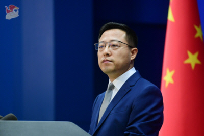 자오리젠 중국 외교부 대변인. 중국 외교부 제공