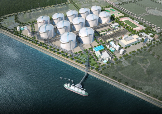 ‘동북아 LNG Hub 터미널’은 국내 최초의 순수 상업용 LNG 터미널로 향후 가스산업의 발전과 선진화에 기여할 전망이다. /사진제공=한양