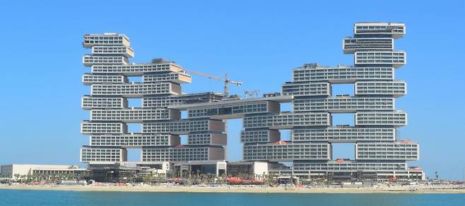 쌍용건설이 두바이에서 시공하고있는 '로열 아틀란티스 호텔' 현장 모습. [쌍용건설]