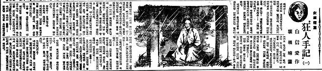 백신애는 조선일보 1938년 6월25일부터 7월7일까지  '광인수기'를 연재했다.