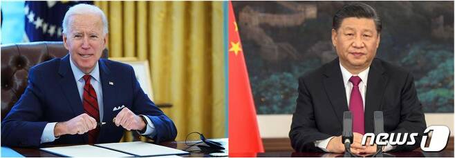 조 바이든 미국 대통령(좌)과 시진핑 국가주석. © AFP=뉴스1