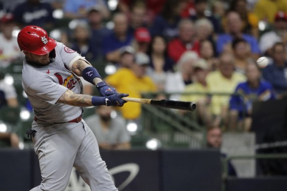 [밀워키=AP/뉴시스] 메이저리그(MLB) 세인트루이스 카디널스의 야디에르 몰리나.