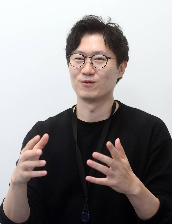 Kwon Young-jin, chief of Hyundai Motor Group’s Zer01ne Playground, speaks during an interview with The Korea Herald on Sept. 15. (Lee Sang-sub/The Korea Herald)