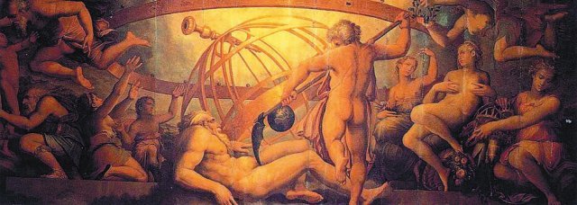 르네상스 시대 화가이자 건축가인 조르조 바사리가 그린 ‘우라노스의 거세’(1560년경). 이탈리아 피렌체의 베키오 궁전에 속한 코시모의 방에 그려진 프레스코화다. 사진 출처 위키피디아