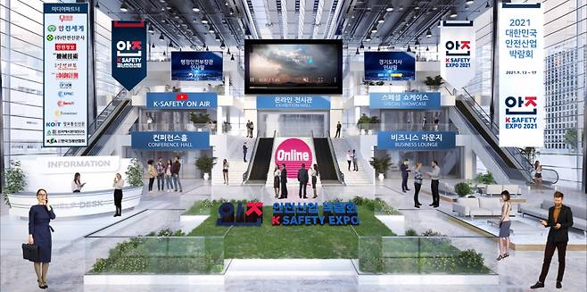 2021 대한민국 안전산업 박람회 온라인 메인화면. /사진=경기도