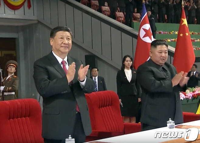 시진핑 중국 국가주석과 김정은 북한 노동당 총비서.(CCTV 캡쳐) 2019.6.21/뉴스1