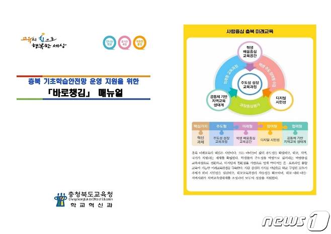 충북교육청이 개발해 도내 초중고등학교에 제공한 기초학습안전망 지원사업 매뉴얼 '바로챙김' 표지.© 뉴스1