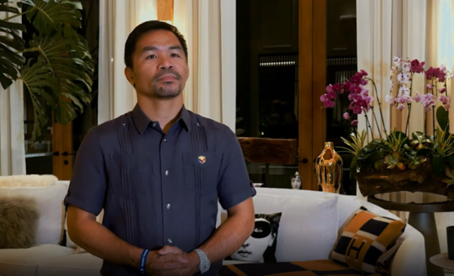 매니 파키아오가 29일 자신의 사회관계망서비스에 올린 동영상에서 복싱 은퇴를 선언하고 있다. 파퀴아오 SNS 동영상 캡처