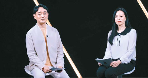 강동한 한국 콘텐츠 총괄 VP(왼쪽)와 아이유노SDI그룹 오혜석 글로벌 고객 디렉터.