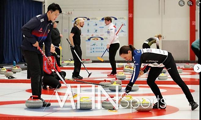 김민지·이기정은 2일 스위스팀과 경기에서 3연승으로 8강 진출을 노린다.  